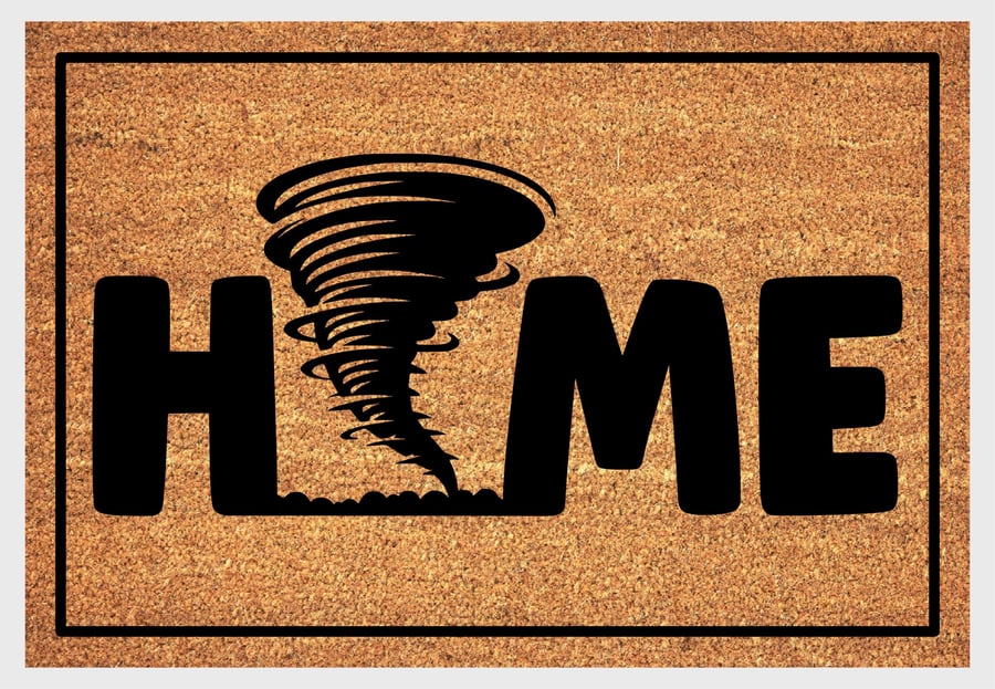 Tornado Home Door Mat - Tornado Welcome Mat - 3 Sizes