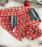 Matching Fabric Hair Scrunchie - Handmade - Christmas Gingerbread Men - Image 3