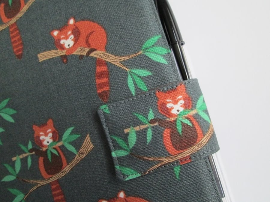 A5 Red Pandas Reusable Notebook Cover