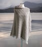 Seashore Merino Textured Women's Poncho - Mist Grey.  - Image 1