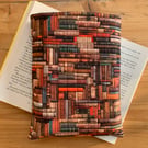 Book Print Quilted Fabric Book Sleeve