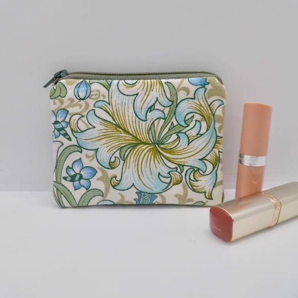 Coin purse in William Morris Golden Lily floral