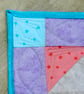 Handmade Quilted table runner with pale spring fabrics and scattered stars. - Image 4