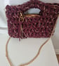 Handcrochet bag with detachable tassle keyring 