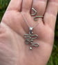 Handmade Kundalini Awakening Snake Pendant, Necklace Sterling Silver - Image 8