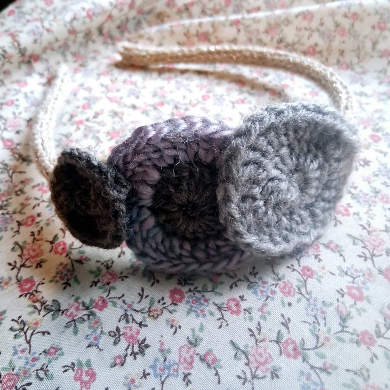 cute wool crochet hairband alice band no h10