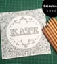 Personalised Name Colouring Card