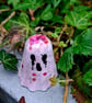 Spooky Cute Mini Ghost Figurines Eco-Resin Glitter Brain Detail Handmade Gothic 