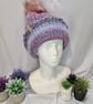 Adults Knitted Pompom Hat- large - Image 1