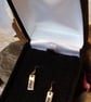 Silver 'Peace' Tag Earrings - Image 5