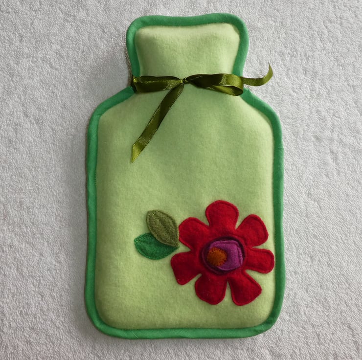 Green - Handmade Cotton 1L Water Bottle Cover 09