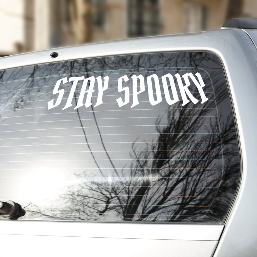 Stay Spooky Decal Sticker - Autumnal Sticker for Car, Laptop & Mirror Halloween