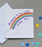 Welcome to the World new baby rainbow card