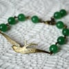 Bracelet with Jade and Soaring Bronze Bird