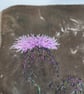 Plants for pollinators - Creeping Thistle - Cyanotype & stitch - Eco Textile Art - Image 3