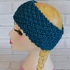 Petrol  Super Chunky  Knitted Headband Earwarmer