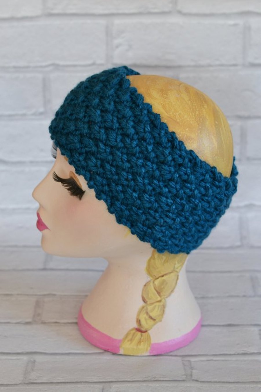 Petrol  Super Chunky  Knitted Headband Earwarmer