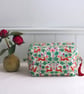 Foxes & Figs Cosmetic Bag – Green Floral Wash Bag