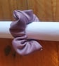 Handmade Dusky Pink Rose Satin Mini Scrunchie – Hair Accessory - Image 4