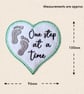 One Step at a Time Heart Hanger - Encouraging Hanging Decoration - Image 5