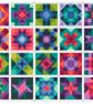 066A - Cross Stitch Chart Patchwork Quilt Block Pattern Squares, Gemstone Forest - Image 1
