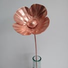 Copper poppy metal flower remembrance gift