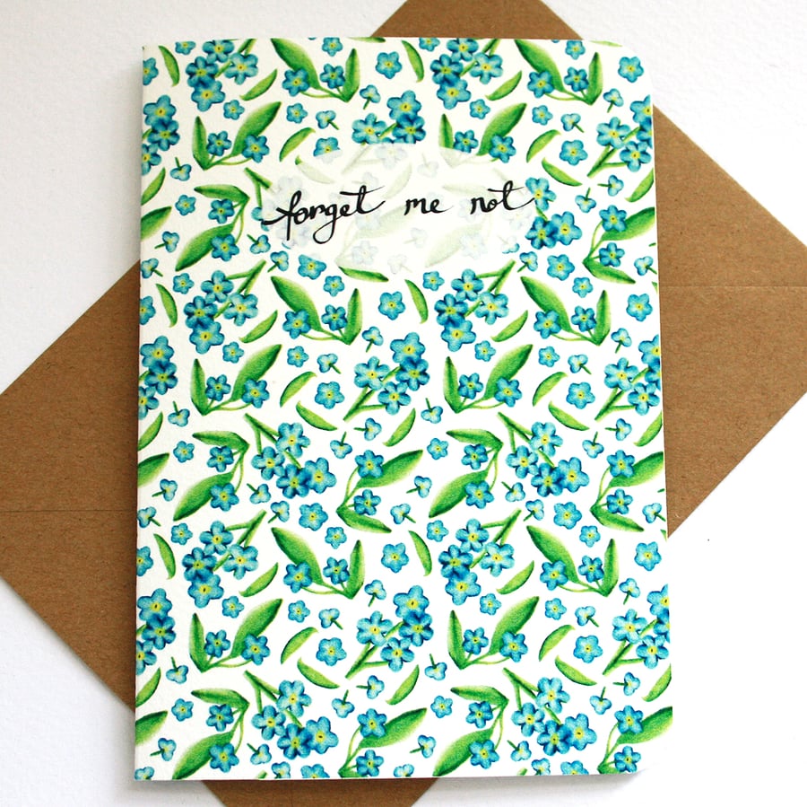 Forget me not pattern card