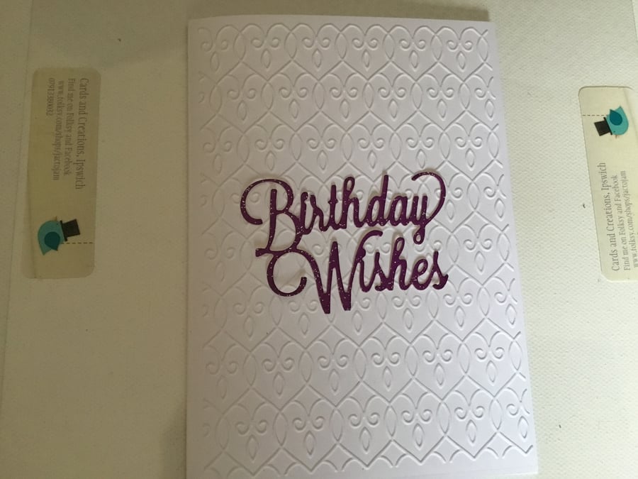  Birthday card. Handmade card. Embossed card.CC702
