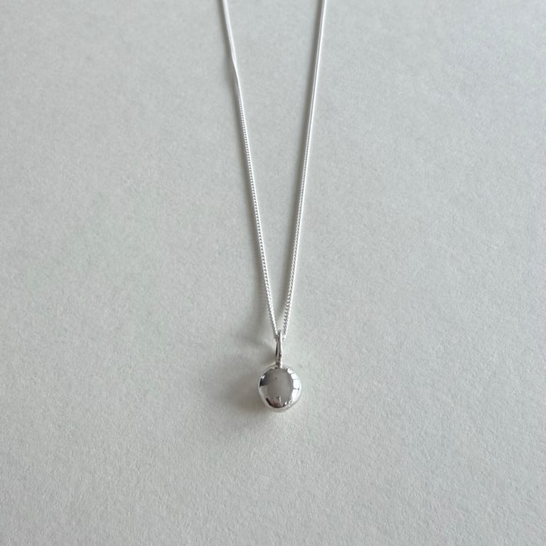 Recycled Silver Pebble Pendant