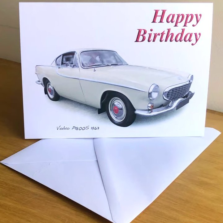 Volvo P1800S 1963 - Birthday, Anniversary, Retirement or Plain Card