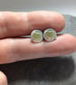  silver and 18ct gold heart stud earrings - Image 5