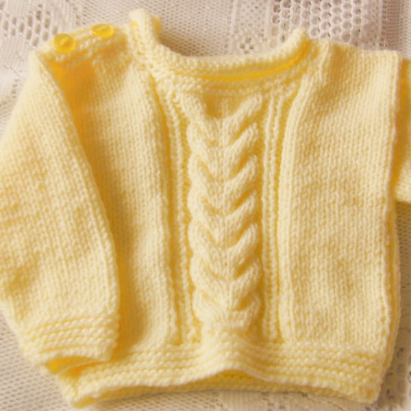 Child's Cable Pattern Gansey Jumper, Knitted Jumper, Children's Gift Ideas