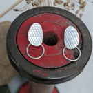 Textured sterling silver earrings 