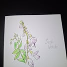 Original Handpainted Greetings Card- Bush Vetch