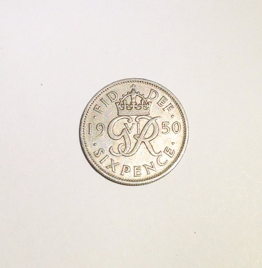 Lucky Sixpence Dated 1950