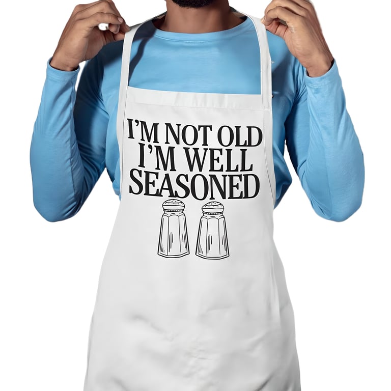 Funny Birthday Kitchen BBQ Apron - Im Not Old Im Well Seasoned (Jars) Apron