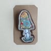 Brooch with Embroidered Toadstool
