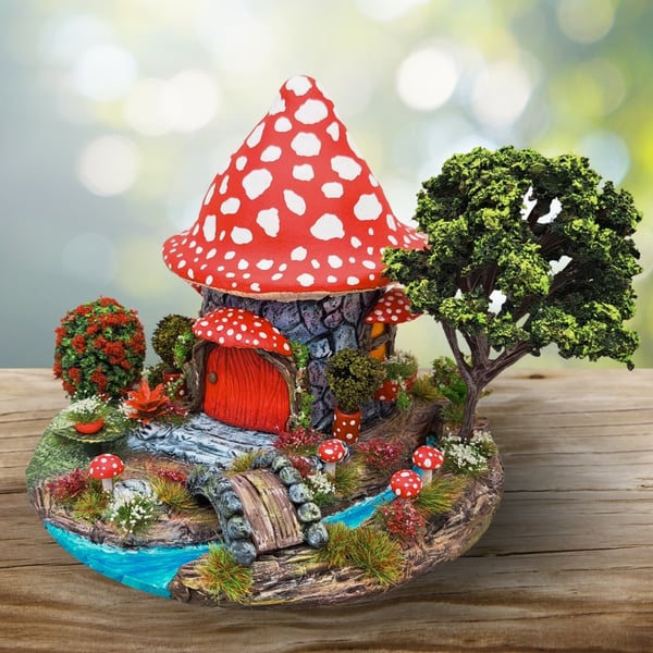 Bridge Cottage - Indoor Handmade Fairy House