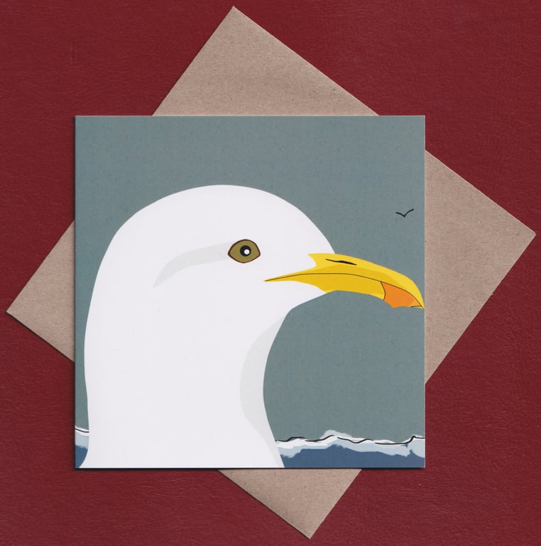 Greetings card - seagull - bird card