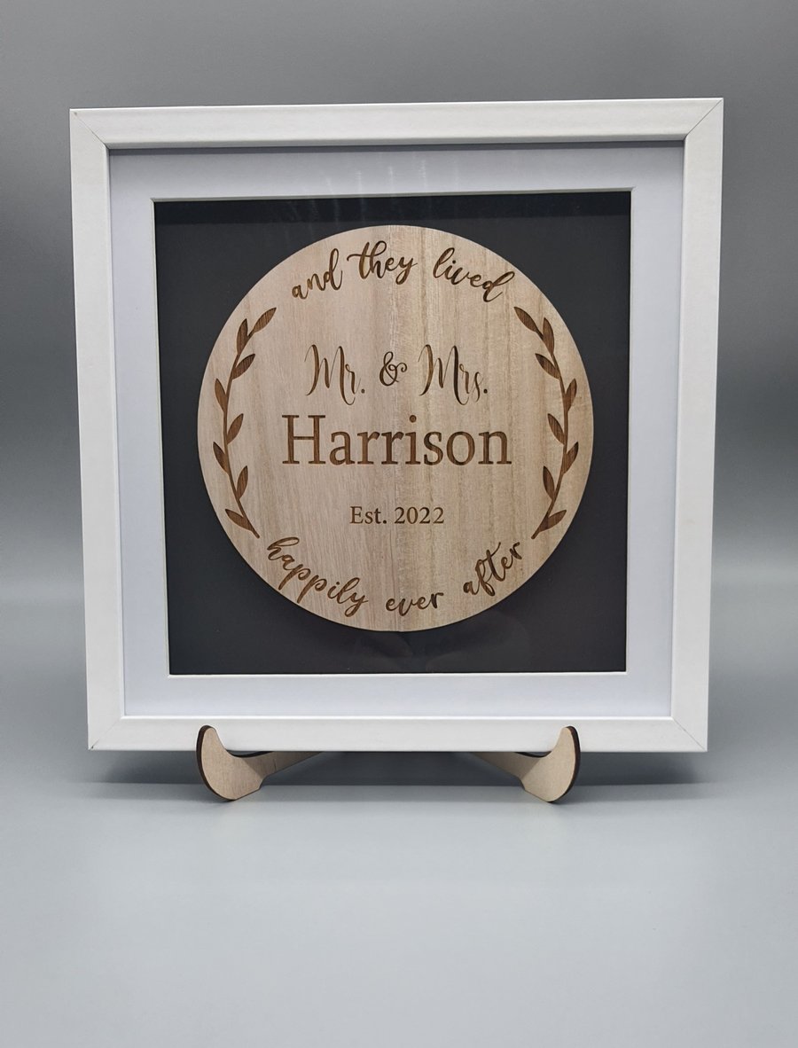 Family Names, personalised gift for wedding, anniversary, gift for the couple 