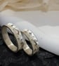 Planet inspired 925 silver rings with brush finished - Image 3