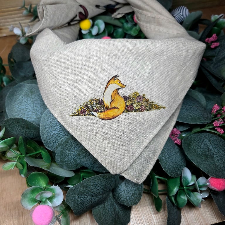 The Fox and The Flowers Bandana Scarf 