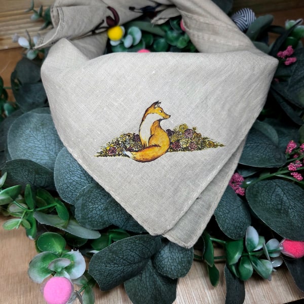 The Fox and The Flowers Bandana Scarf 