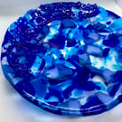 Handmade fused glass plate