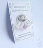 Lampwork Stitch Markers - Frosted White and Purple - Image 2