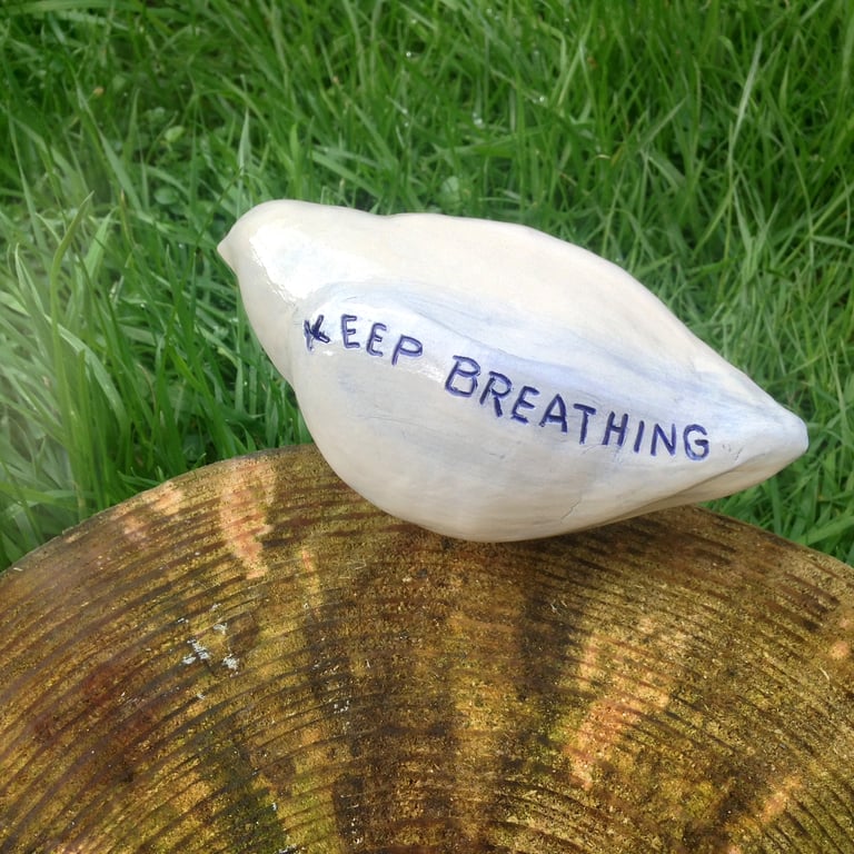 keep breathing - Bird sculpture for stress relief and good vibes