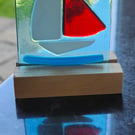Sail Boat Glass Panel