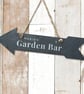 Garden Bar Engraved Arrow Slate