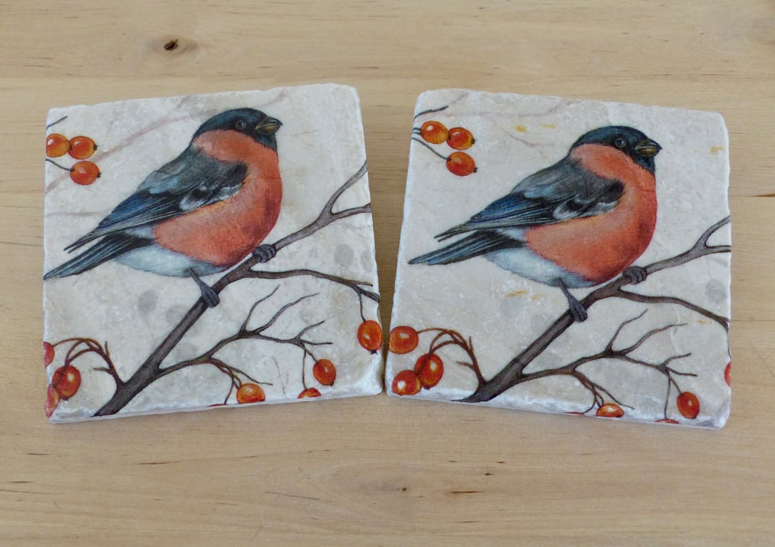 Marble 'Bullfinch' Coasters