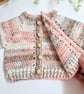 Crochet Newborn Baby Cardigan – Baby Cloud Colourway  - Image 3